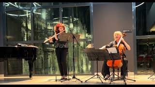 DUO ESTROVERSO  MILANO 900  Luisa Sello amp Cristina Nadal Reza Vali 4 flute voices and cello [upl. by Ahtanamas]