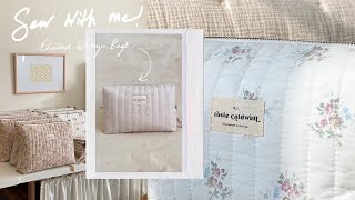 SEW WITH ME  Quilted toiletry bags amp Vintage home haul  MsRosieBea [upl. by Epotimet978]