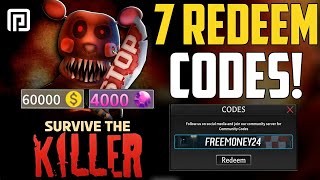 💥UPD CODES 💥ALL WORKING CODES FOR SURVIVE THE KILLER ROBLOX IN JUNE 2024  ROBLOX [upl. by Atiuqin]