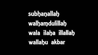 Zikir subhanallah walhamdulillah wala ilaha illallah 1000x [upl. by Jolynn]