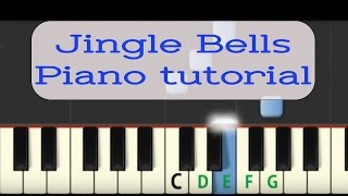 Easy Piano Tutorial Jingle Bells with free sheet music [upl. by Froemming]