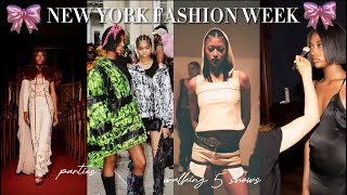 New York fashion week vlog  walked 5 shows  afterparties events 🎀 [upl. by Nedarb]