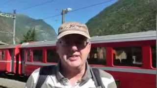 The Bernina Express train from Tirano to Chur [upl. by Kevon]