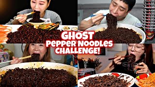 GHOST PEPPER NOODLES VS MUKBANGERS🌶️🔥🥵🍜 [upl. by Naleag]