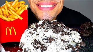 ASMR MCDONALDS OREO MCFLURRY ICE CREAM ANIMAL STYLE MUKBANG FRIES  EATING SHOW  NO TALKING [upl. by Hanala]