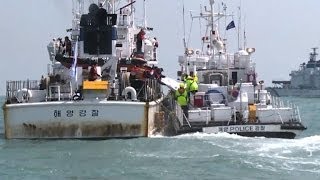 First bodies pulled from submerged Korean ferry [upl. by Ruddie]