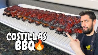 Cómo hacer COSTILLAS de CERDO en salsa BBQ🔥  SÚPER TIERNAS🤤 [upl. by Bashemeth]