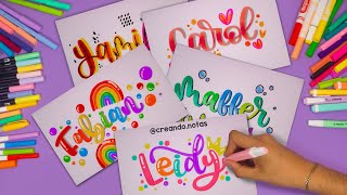 Haciendo el nombre de mis SEGUIDORES en LETTERING  lettering [upl. by Harvey]