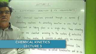 Chemical Kinetics Class 12th  Lec 3  MOLECULARITY ELEMENTARY Rxn  IIT NEET  Rohit Dhingra Sir [upl. by Agn625]