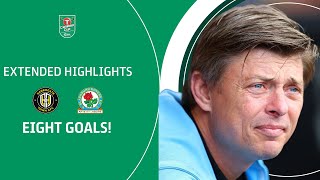 EIGHT GOALS  Harrogate Town v Blackburn Rovers Carabao Cup extended highlights [upl. by Murdoch518]