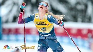 Jessie Diggins CLINCHES second Tour de Ski title as USAs Sophia Laukli wins stage  NBC Sports [upl. by Josselyn]