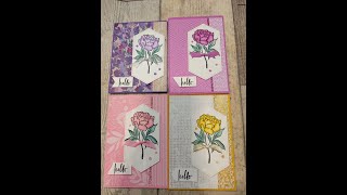 Poised Peony Cards Stampin Up amp extras [upl. by Sopher]