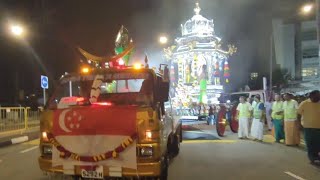 240124  Morning Thaipusam Silver Chariot Procession from Sri Thendayuthapani Temple 🇸🇬 [upl. by Uase227]