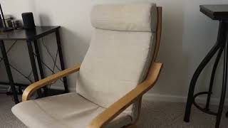 IKEA Poang Armchair Birch Veneer Hillared Beige Review Is This Really THE BEST Arm Chair [upl. by Jolenta9]