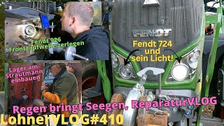 LohnerVLOG410 Fendt 926 Frontzapfwelle zerlegen I Strautmann Lagerschaden richten I Fendt 724 Licht [upl. by Yllut]