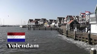 HOLLAND Volendam village De Dijk amp harbour [upl. by Auqkinahs]