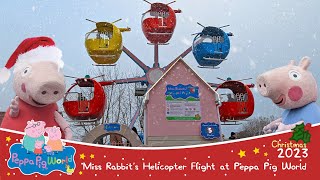 Miss Rabbits Helicopter Flight at Christmas in Peppa Pig World Dec 2023 4K [upl. by Phaih340]