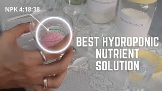 How to make hydroponic nutrient solution at home detailed step by step guide [upl. by Westmoreland]