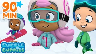 90 Minutes of Snowy Scenes amp Songs with Bubble Guppies ☃️ Bubble Guppies [upl. by Annavaj]