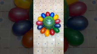 asmr beautiful water colorful Sunflower and mini rainbow balloons pop reverse satisfyingballoonpop [upl. by Nananne]