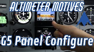 Configuring the Altimeter Motives Dual G5 Instrument Panel for Cessna 172 Flight Simulators [upl. by Aissirac]