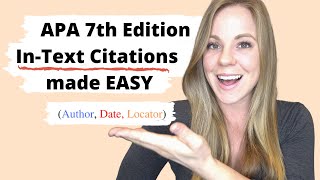 InText Citations Made Easy APA 7th Edition Format [upl. by Maiah]