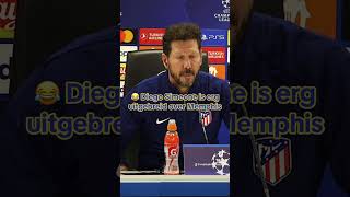 😂 Diego Simeone is kort maar krachtig zullen we maar zeggen feyenoord atleticomadrid vi [upl. by Alo]