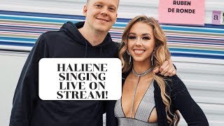 HALIENE SINGING THE HARDEST PART LIVE ON STREAM [upl. by Anneirb]