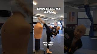 SPINNING BACK HEEL KICK TUTORIAL HARUKA SAKURA WINDBREAKER shorts martialarts taekwondo viral [upl. by Cirala]