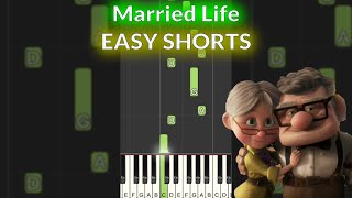 How to play Married Life EASY Piano Tutorial shorts [upl. by Donohue764]