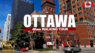 Ottawa Canada 4K UHD HDR 60 fps Saturday Walking Tour Around Downtown Centretown [upl. by Bridwell856]