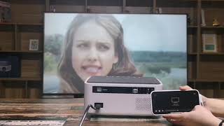 The Yaber V6 WiFi Bluetooth 1080P Portable Projector Review [upl. by Ahsasal459]