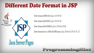 How to make different types of Date Format in JSP [upl. by Imeka252]