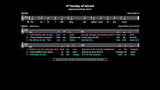 4th Sunday of Advent Responsorial Psalm Year B Australian Lectionary [upl. by Lhary]