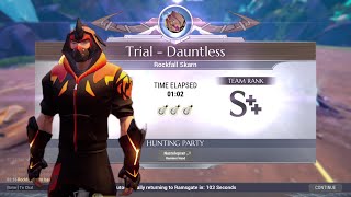 102 AXE TEMPEST SOLO DAUNTLESS TRIALS ROCKFALL SKARN [upl. by Raddatz]