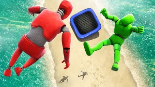 GTA 5 Crash Test Dummy • Crazy Squarepoline Jumps and Fails [upl. by Truman]