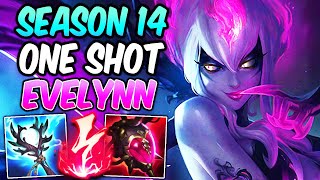 SEASON 14 EVELYNN BURST IS INSANELY BROKEN  Evelynn Jungle Build amp Runes  League of Legends [upl. by Alphard]