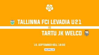 Tallinna FCI Levadia U21  Tartu JK Welco [upl. by Zetnas]