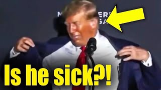 Trump CAUGHT ON VIDEO Suffering MAKEUP MALFUNCTION Visibly Unwell [upl. by Comstock]