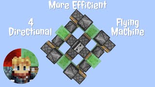 Minecraft MORE Efficient 4 Directional Flying Machine  One Take  1152 Java Edition [upl. by Assirrec]