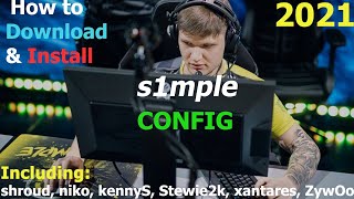 How to download and install s1mple CONFIG  CS GO 2021 [upl. by Calandra]