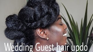 Wedding guest hair updo  Natural hair 4C [upl. by Akinuahs]