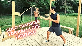 AMAZING KALI STICK FIGHTING SOLO TRAINING  Filipino Martial Arts Arnis Escrima Sticks [upl. by Aztilay830]