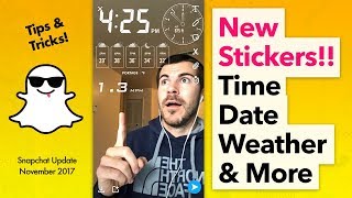 How To Use New Snapchat Stickers Time Date Temp Weather Elevation Speed [upl. by Euqinahc348]