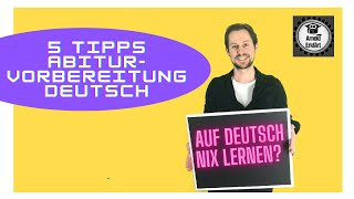 DeutschAbitur 2024 5 Tipps für die Abiturvorbereitung [upl. by Moon787]