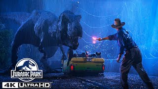 The T rex Escapes the Paddock in 4K HDR  Jurassic Park [upl. by Whiteley]