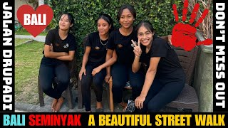 Bali Seminyak Street Walking Tour Today 2024 [upl. by Shalne]