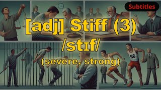 adj Stiff meaning severe strong with 5 examples [upl. by Warren]