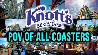 Knotts Berry Farm All Roller Coasters POV Compilation in 4K [upl. by Shih]