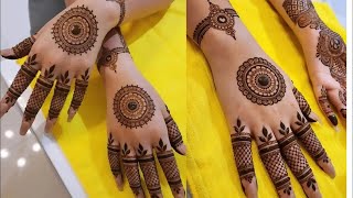 Eid Special Gol Tikki Mehndi Design  Arabic Flower Mehendi Design  Easy Bridal Mehndi Design 2023 [upl. by Aeriell]